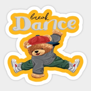 BREAK DANCER BEAR Sticker